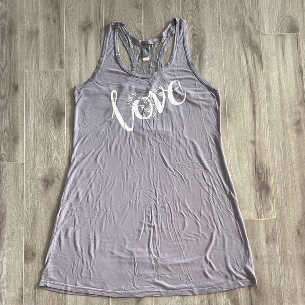 Silver Sleeveless Tank Top Robe